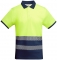 Tricou polo tehnic Hi-Vis Atrio, pentru barbati, Bleumarin/Galben Fluorescent, Roly marimea 2XL