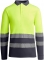 Tricou polo tehnic cu maneca lunga Hi-Vis Atrio L/S, pentru barbati, Plumb/Galben Fluorescent, Roly marimea 2XL