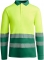 Tricou polo tehnic cu maneca lunga Hi-Vis Atrio L/S, pentru barbati, Verde Gradina/Galben Fluorescent, Roly marimea L