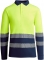 Tricou polo tehnic cu maneca lunga Hi-Vis Roly Atrio L/S, pentru barbati, Bleumarin/Galben Fluorescent, Roly marimea M