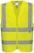 Vesta reflectorizanta cu bretele si banda Hi-Vis Portwest, cu fermoar, galben marimea 3XL