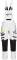 Pantaloni cu pieptar, alb/gri, regular, DX4, Portwest marimea L