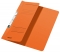 Dosar cu capse, 1/2, carton, 100% reciclat, certificare Blue Angel, A4, incopciat, 170 coli, Leitz orange