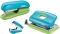 Set capsator plastic F5, perforator plastic FC10 si decapsator, 10 coli, blister, Rapid albastru-verde