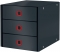 Cabinet cu sertare Cosy Click & Store, 3 sertare, carton laminat, A4, Leitz gri antracit