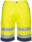 Pantaloni scurti hi-vis polycotton, galben/navy, regular, lightweight, Portwest marimea L