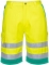 Pantaloni scurti hi-vis Polycotton, galben/teal, Regular, Lightweight, Portwest marimea L