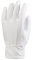 Manusi din bumbac Eurolite, albe, cusute, minibuline din PVC PE P marime 10
