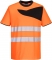 Tricou Hi-Vis cotton comfort S/S , portocaliu/negru, regular, PW2, Portwest marimea 4XL