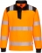 Hanorac Hi-Vis, fermoar 1/4, portocaliu/negru, regular, PW3, Portwest marimea 4XL