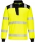 Hanorac Hi-Vis, fermoar 1/4, galben/negru, regular, PW3, Portwest marimea 4XL