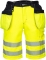 Pantaloni scurti Hi-Vis holster, galben/negru, regular, PW3, Portwest marimea 30