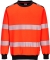 Hanorac cu guler Hi-Vis, rosu/negru, Portwest marimea 4XL