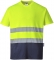 Tricou Hi-Vis bicolor, galben/navy, regular, Cotton Comfort, Portwest marimea L