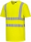 Tricou Hi-Vis cu anchior, cu insertii de plasa, galben, regular, Cotton Comfort, Portwest marimea 4XL