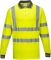Tricou polo cu maneci lungi Hi-Vis, galben, regular, Cotton Comfort, Portwest marimea L