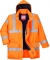 Jacheta antistatica si ignifuga Bizflame Rain Hi-Vis, Portocaliu, Portwest  marimea L