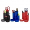 Suport instrumente de scris cu 6 compartimente, tub 6 tuburi, albastru