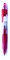 Pix retractabil cu gel M&G, grip cauciuc, 0.7 mm rosu