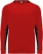 Tricou copii, cu maneca lunga, Porto, rosu-negru, Roly 12 Ani
