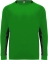 Tricou copii, cu maneca lunga, Porto, verde tei-negru, Roly 12 Ani