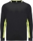 Tricou copii, cu maneca lunga, Porto, fluorescent, negru-galben, Roly 12 ani